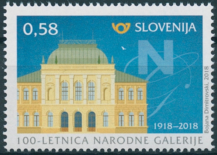 Slovenia 2018 MNH National Gallery 100 Years 1v Set Art Architecture Stamps