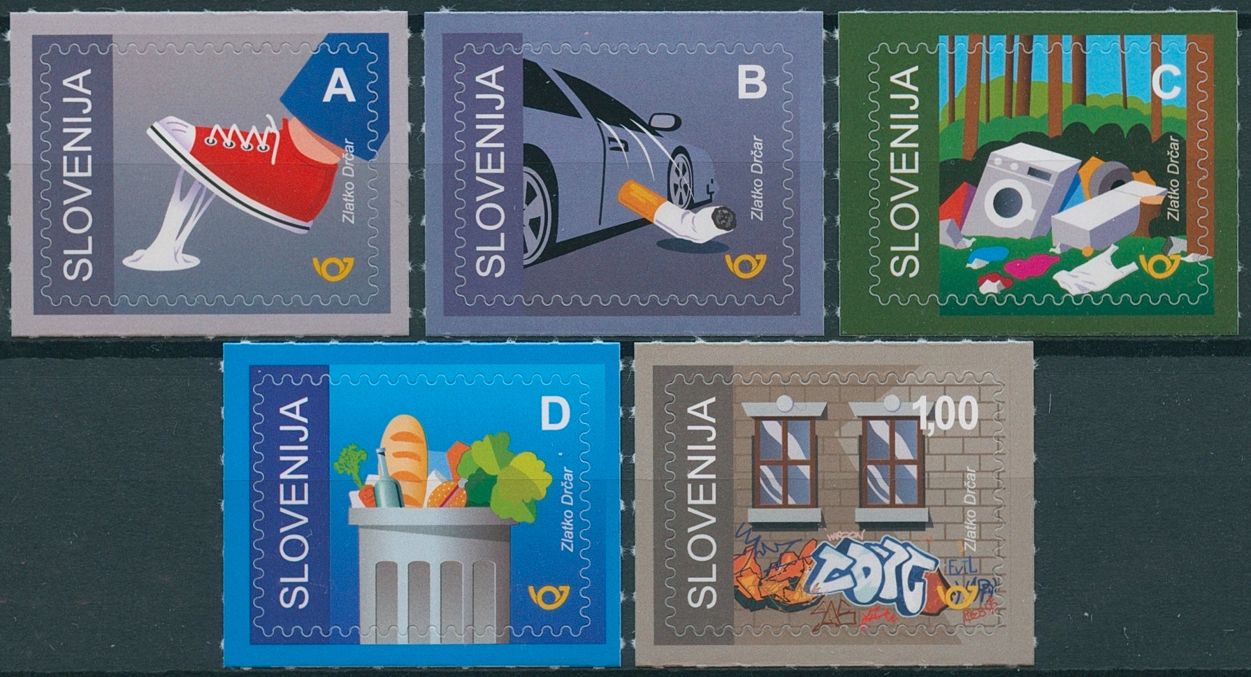 Slovenia Definitives Stamps 2020 MNH Attitudes towards Environment 5v S/A Set