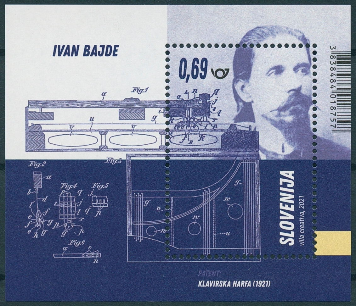 Slovenia Invention Stamps 2021 MNH Ivan Bajde - First Slovene Inventors 1v M/S