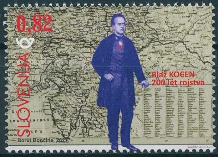 Slovenia People Stamps 2021 MNH Blasius Kozenn Cartography Maps 1v Set