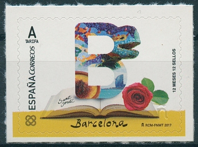 Spain 2017 MNH Barcelona 12 Months 12 Stamps 1v S/A Set Tourism Roses Flowers
