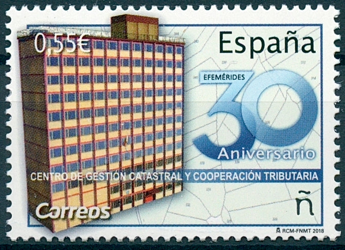 Spain 2018 MNH Cadastral Management & Tax Cooperation Center 1v Set Stamps