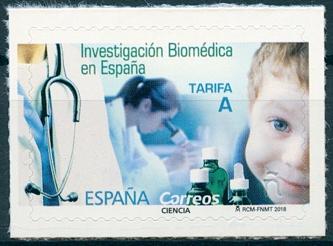 Spain 2018 MNH Biomedical Research in Spain 1v S/A Set Science Stamps