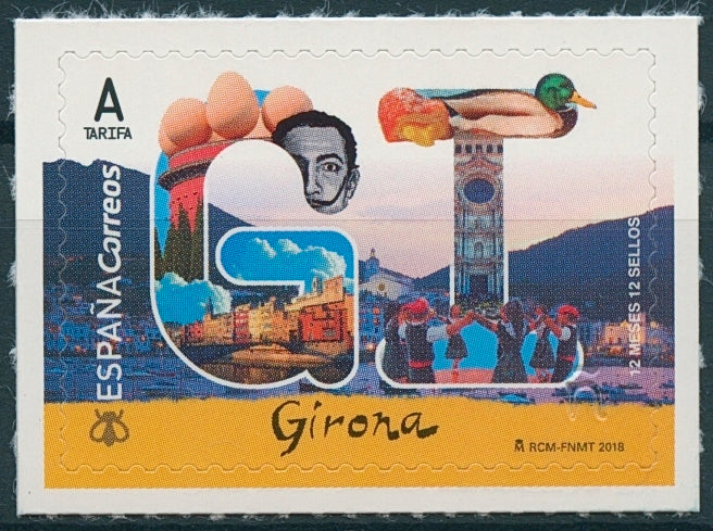 Spain 2018 MNH Girona 12 Months 12 Stamps 1v S/A Set Ducks Birds Tourism Stamps
