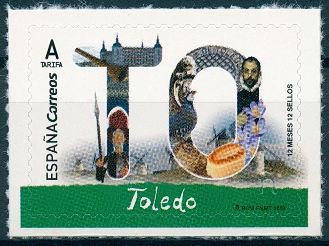 Spain 2018 MNH Toledo 12 Months 12 Stamps 1v S/A Set Tourism Architecture Stamps