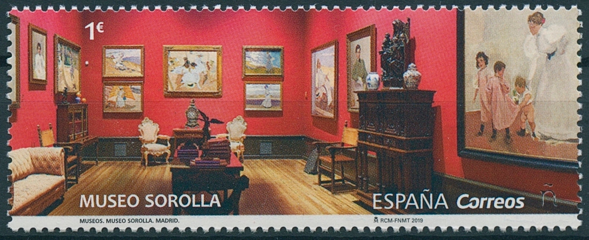 Spain 2019 MNH Museo Sorolla 1v Set Museums Art Paintings Stamps