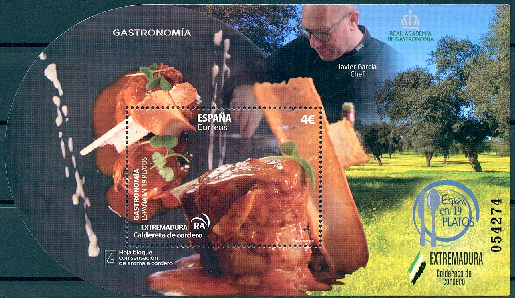 Spain Gastronomy Stamps 2020 MNH Extremadura Calderata de Cordero Cultures 1v MS