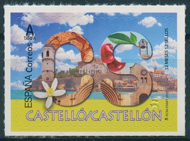 Spain 12 Months 12 Stamps 2020 MNH Castellon Architecture Landscapes 1v S/A Set