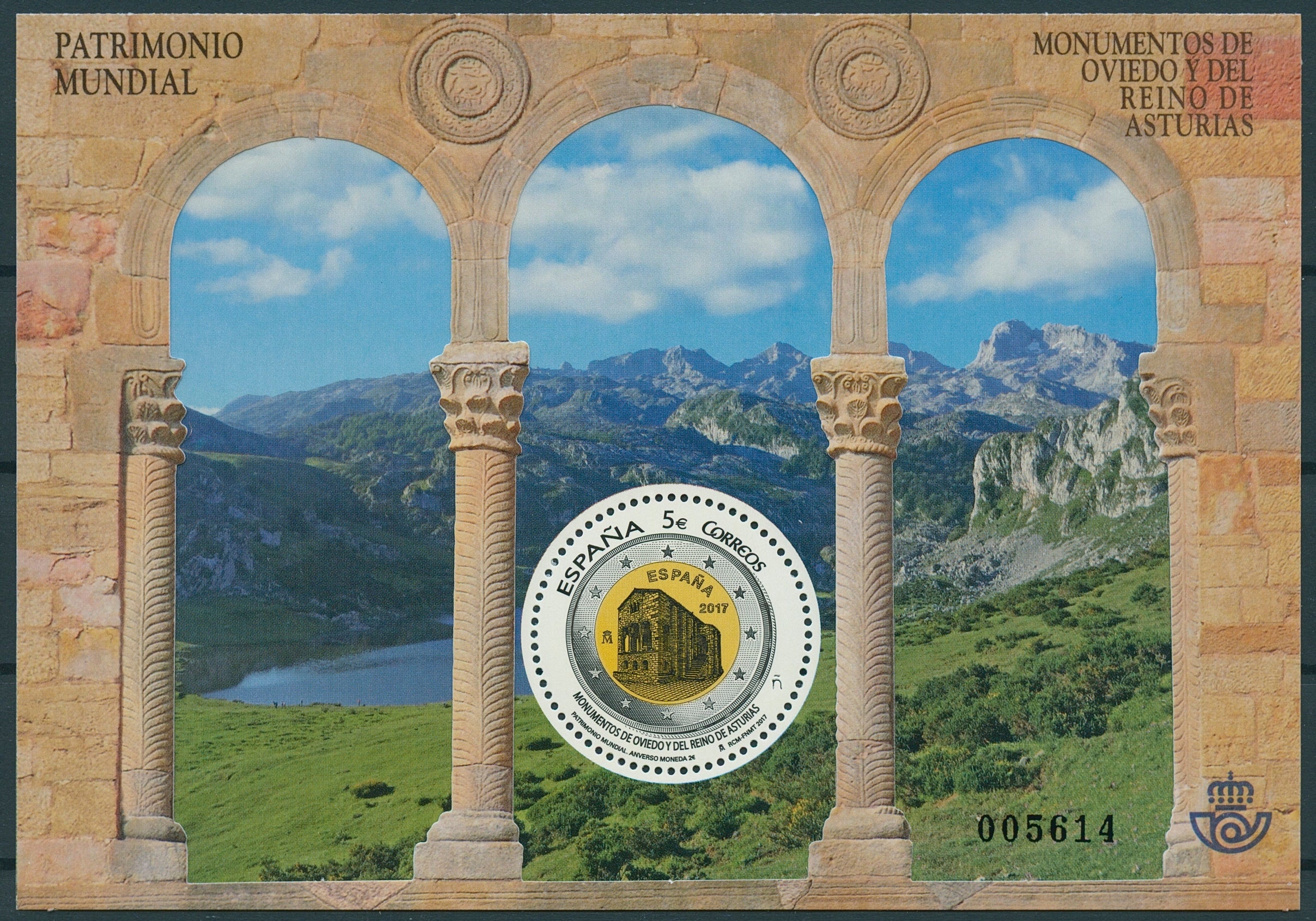 Spain 2017 MNH Monuments Oviedo Kingdom of Asturias 1v M/S World Heritage Stamps