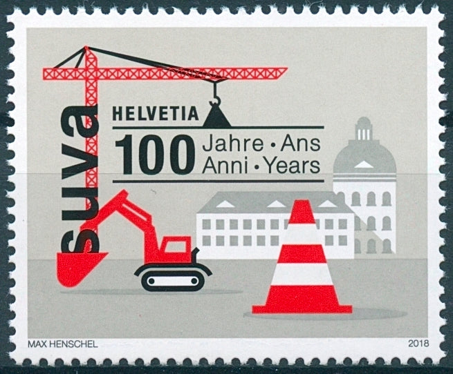 Switzerland Architecture Stamps 2018 MNH SUVA 100 Years Social Security 1v Set
