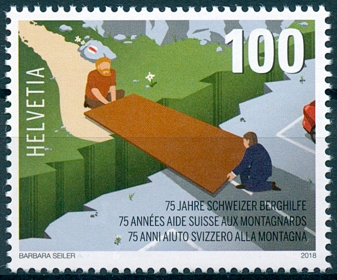 Switzerland Stamps 2018 MNH Swiss Mountain Aid Schweizer Berghilfe 1v Set