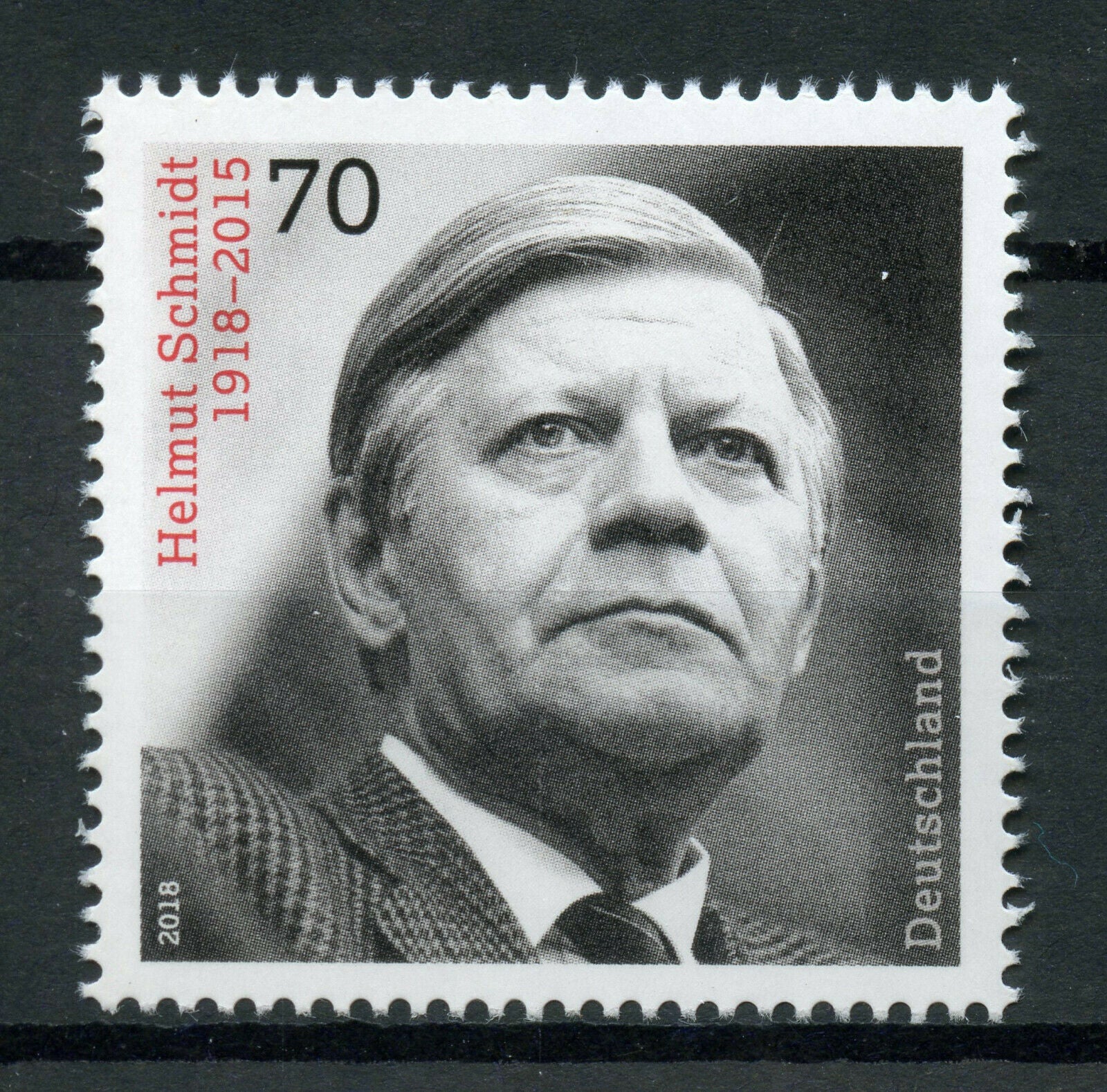 Germany 2018 MNH Helmut Schmidt Chancellor 1v Set Politicians People Stamps