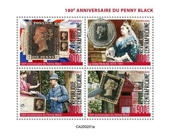 Central African Rep 2020 MNH Penny Black Stamps SOS Queen Victoria Royalty 4v M/S