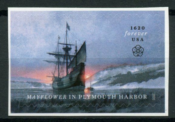 USA Ships Stamps 2020 MNH Mayflower Arrival Plymouth Harbour Nautical 1v S/A Set