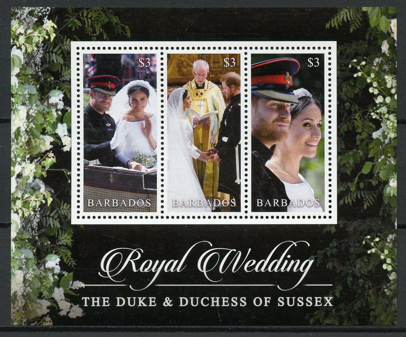Barbados 2018 MNH Royalty Stamps Prince Harry & Meghan Royal Wedding 3v M/S