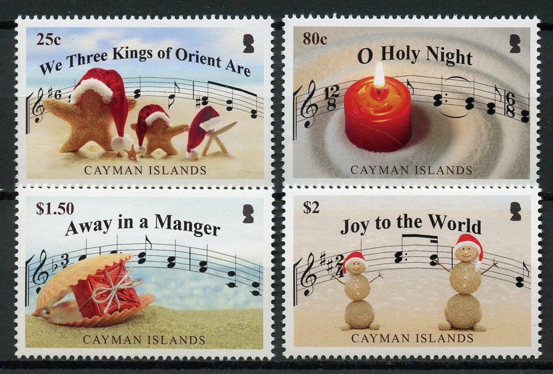 Cayman Islands 2018 MNH Christmas Stamps Carols Holy Night Away Manger 4v Set
