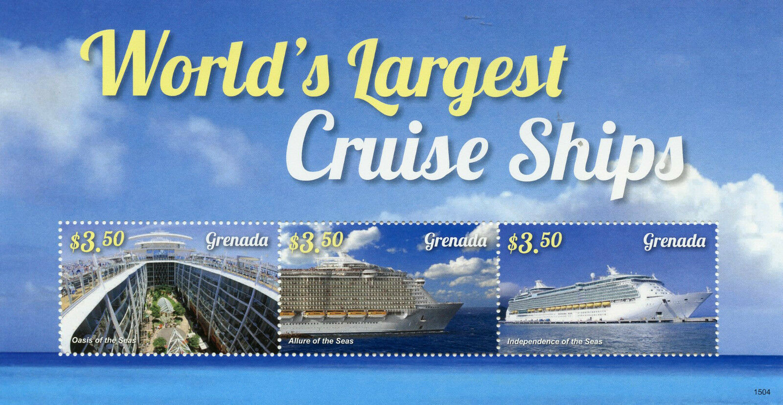 Grenada 2015 MNH Worlds Largest Cruise Ships 3v M/S Boats Oasis Allure Seas