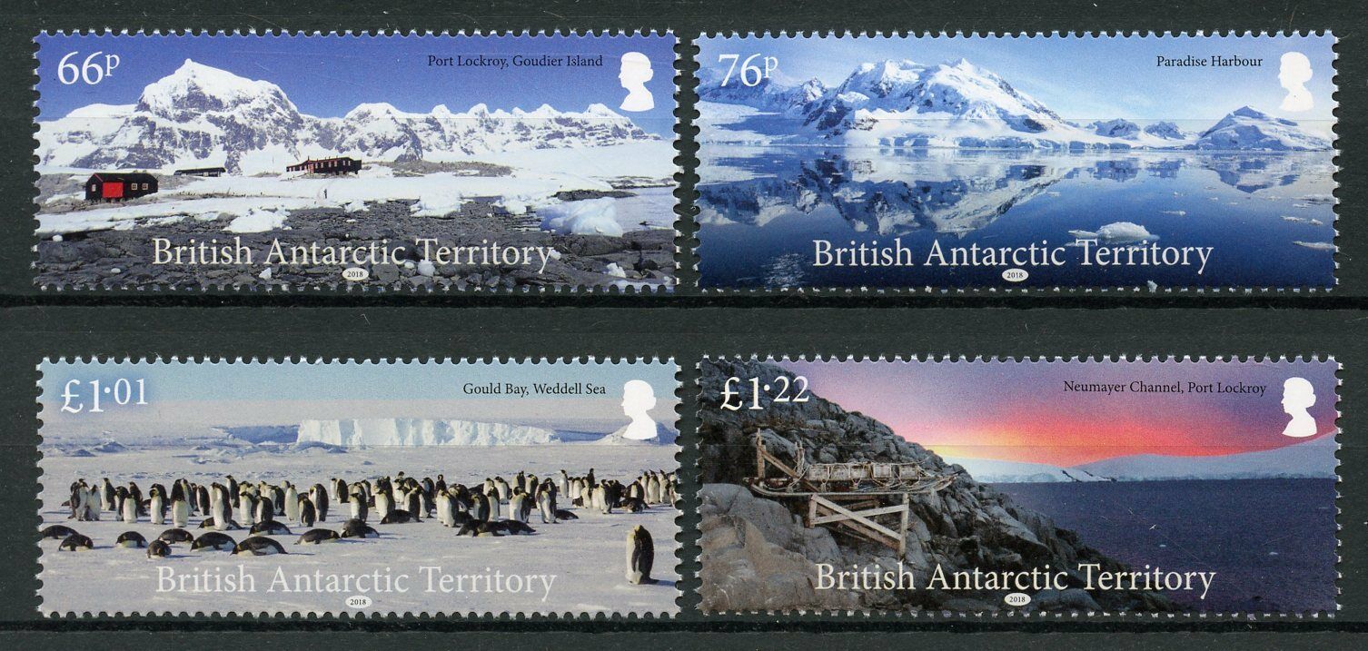 BAT 2018 MNH Birds on Stamps Landscapes Penguins Tourism Nature 4v Set