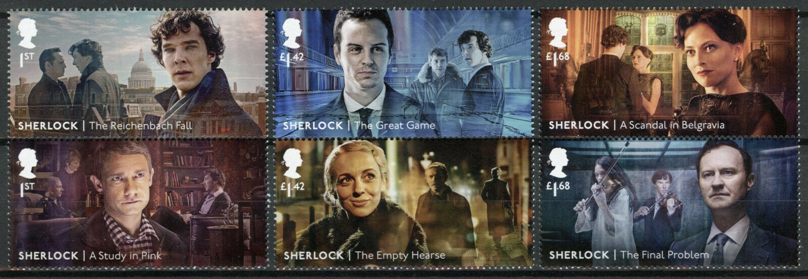 GB Writers Stamps 2020 MNH Sherlock Holmes Mysteries TV Series 6v Set in Pairs