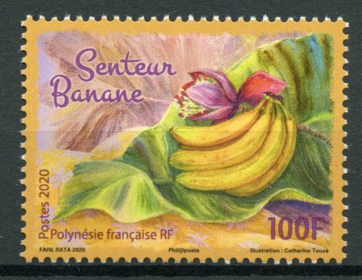 French Polynesia Fruits Stamps 2020 MNH Banana Scented Nature Plants 1v Set