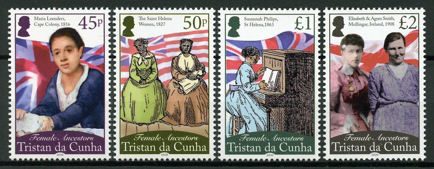 Tristan da Cunha People Stamps 2020 MNH Female Ancestors Maria Leenders 4v Set
