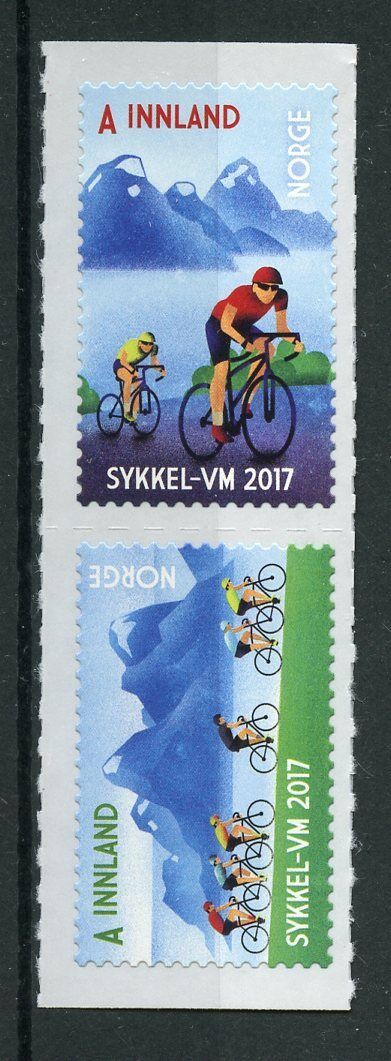 Norway 2017 MNH UCI Road World Championship 2v S/A Set Mountains Cycling Stamps