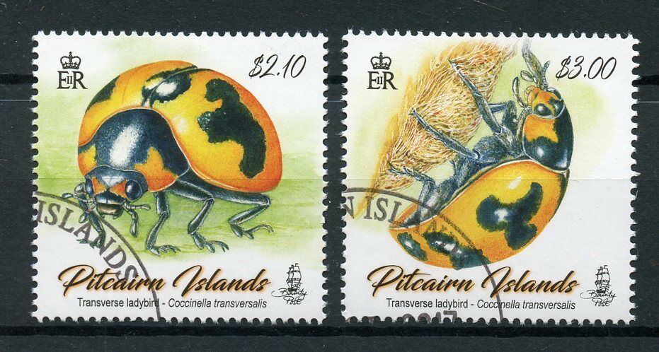 Pitcairn Islands 2017 CTO Transverse Ladybird 2v Set Ladybirds Beetles Stamps