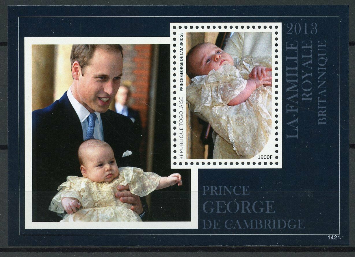 Togo Royalty Stamps 2014 MNH Christening Prince George William & Kate 1v S/S