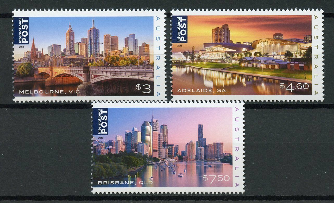 Australia 2018 MNH Beautiful Cities Melbourne 3v Set Bridges Architecture Stamps