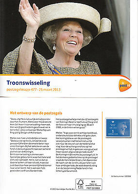 Netherlands Nederland 2013 MNH Queen Beatrix Throne Change 4v Block Pack 477