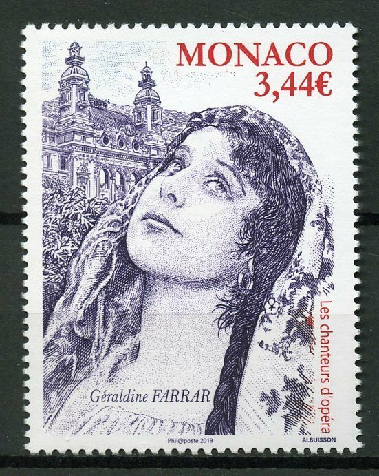 Monaco 2019 MNH Geraldine Farrar Opera Singers 1v Set Music Famous People Stamps