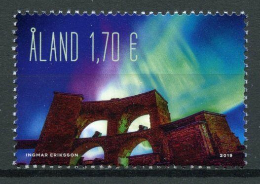Aland Landscapes Stamps 2019 MNH Aurora Borealis Northern Lights Tourism 1v Set