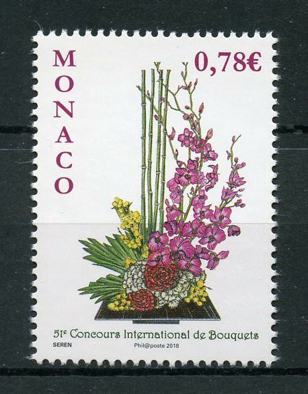 Monaco 2018 MNH 51st Intl Bouquet Competition Garden Club 1v Set Flowers Stamps