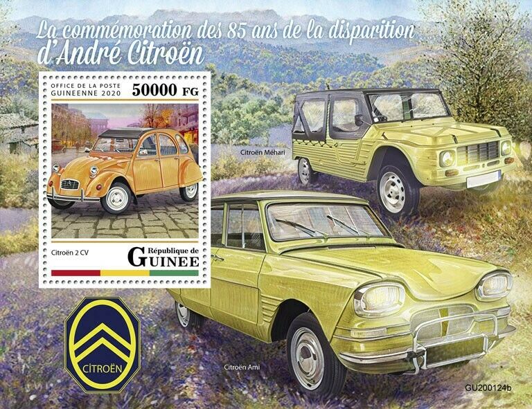 Guinea 2020 MNH Cars Stamps Andre Citroen 2CV Ami Mehari 1v S/S