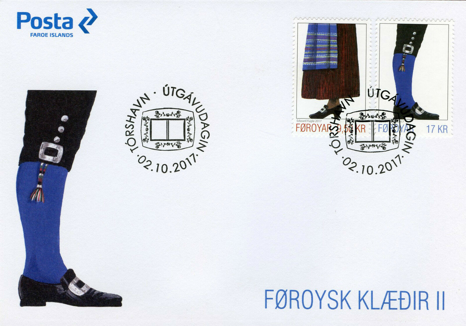Faroes Faroe Islands 2017 FDC Faroese National Costumes II 2v Set Cover Stamps