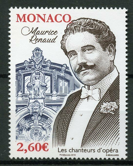 Monaco 2019 MNH Maurice Renaud Opera Singers 1v Set Music Famous People Stamps