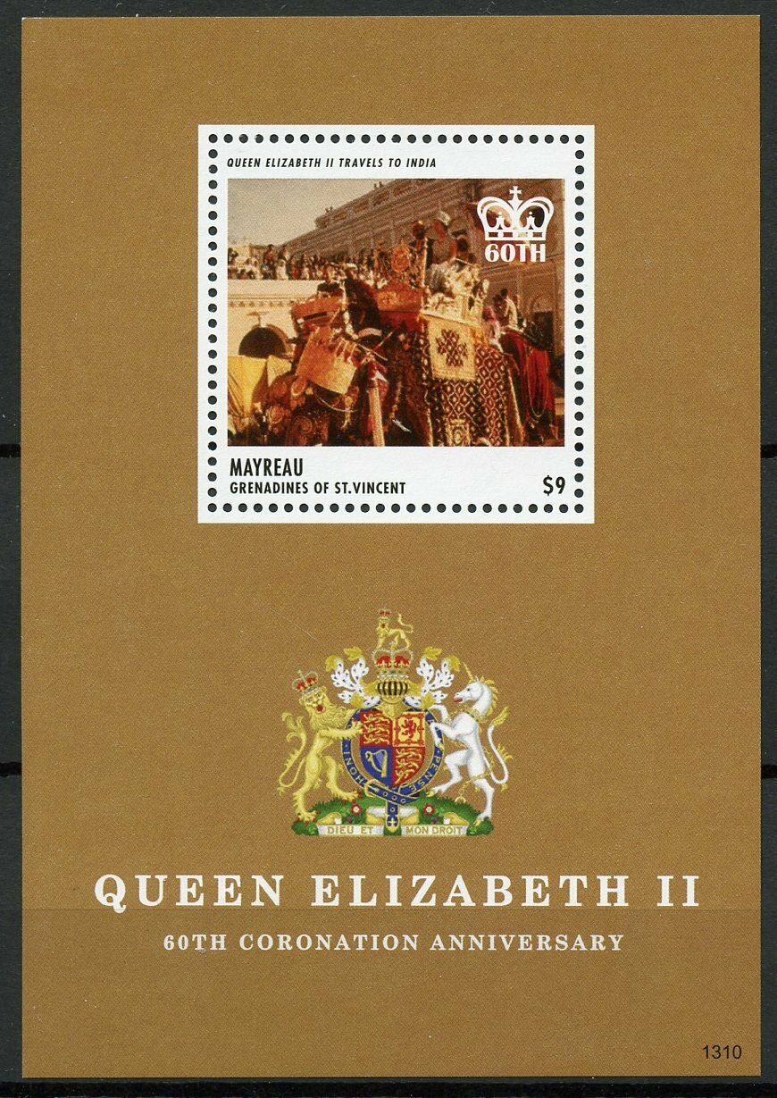 Mayreau Gren St Vincent Stamps 2013 MNH Coronation Queen Elizabeth II 1v S/S
