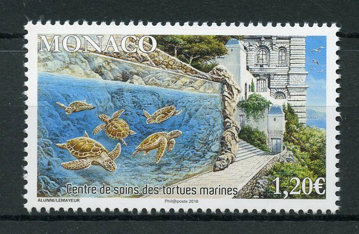 Monaco Turtles Stamps 2018 MNH Sea Turtles Care Center Reptiles 1v Set