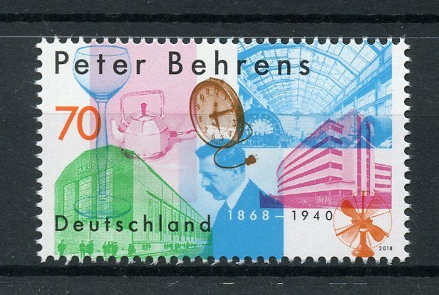 Germany 2018 MNH Peter Behrens German Architect 1v Set Architecture Stamps