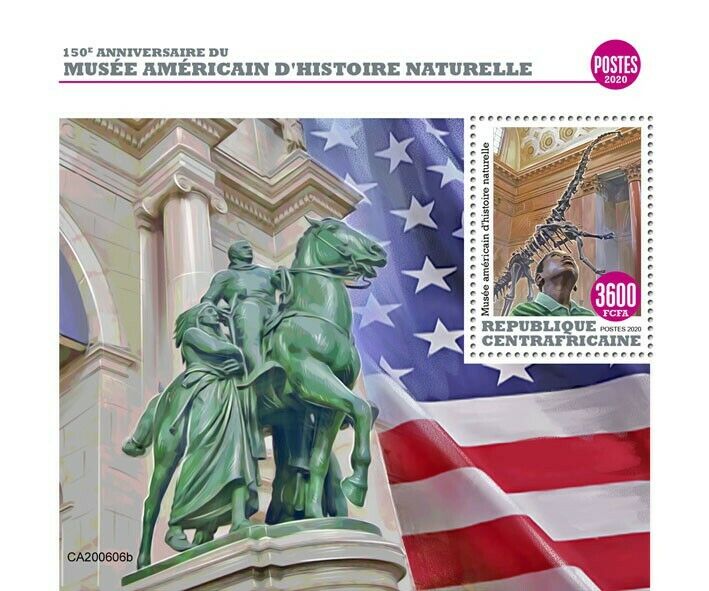 Central African Rep Stamps 2020 MNH American Museum of Natural History 1v S/S