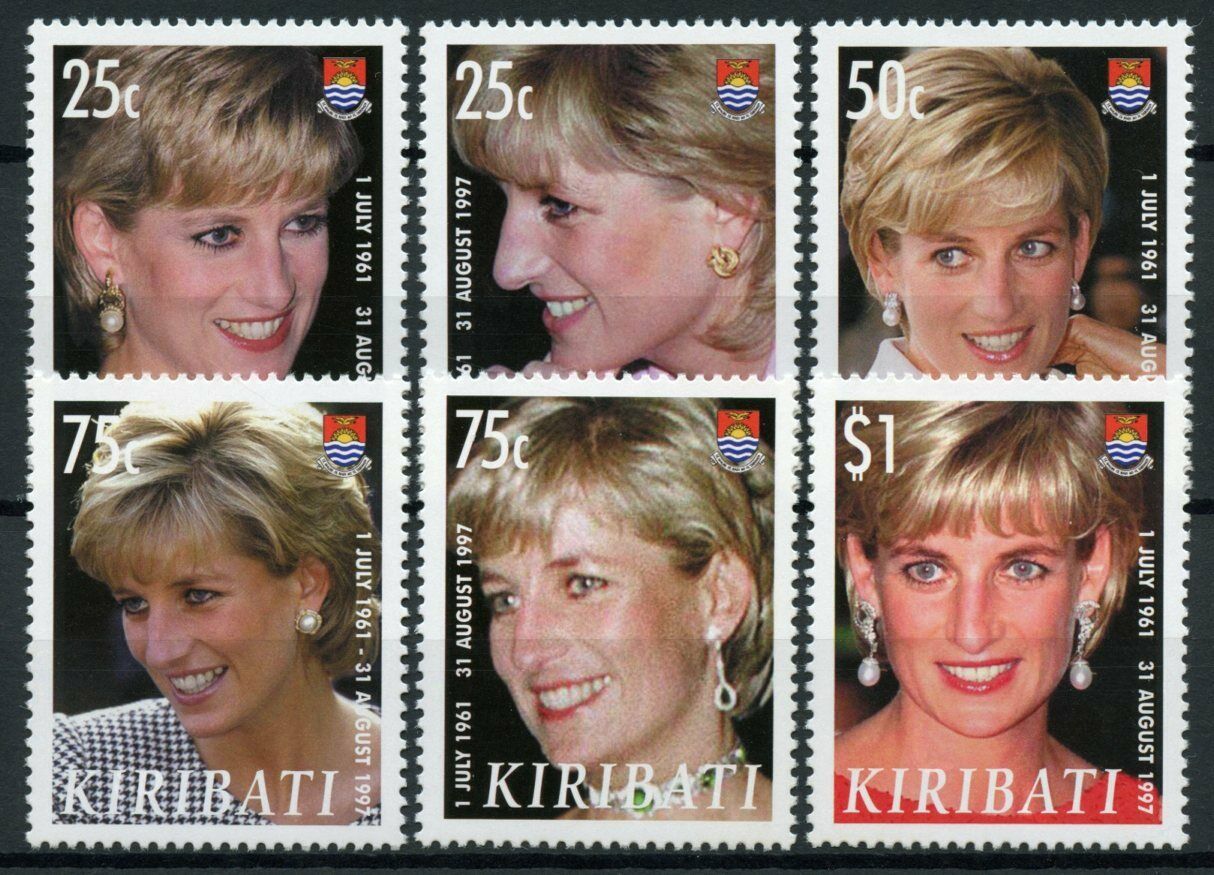 Kiribati 2007 MNH Royalty Princess Diana of Wales 10th Anniv Death 6v Set