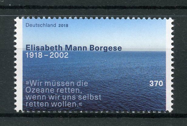 Germany 2018 MNH Elisabeth Mann Borgese 1v Set Environment Oceans Stamps