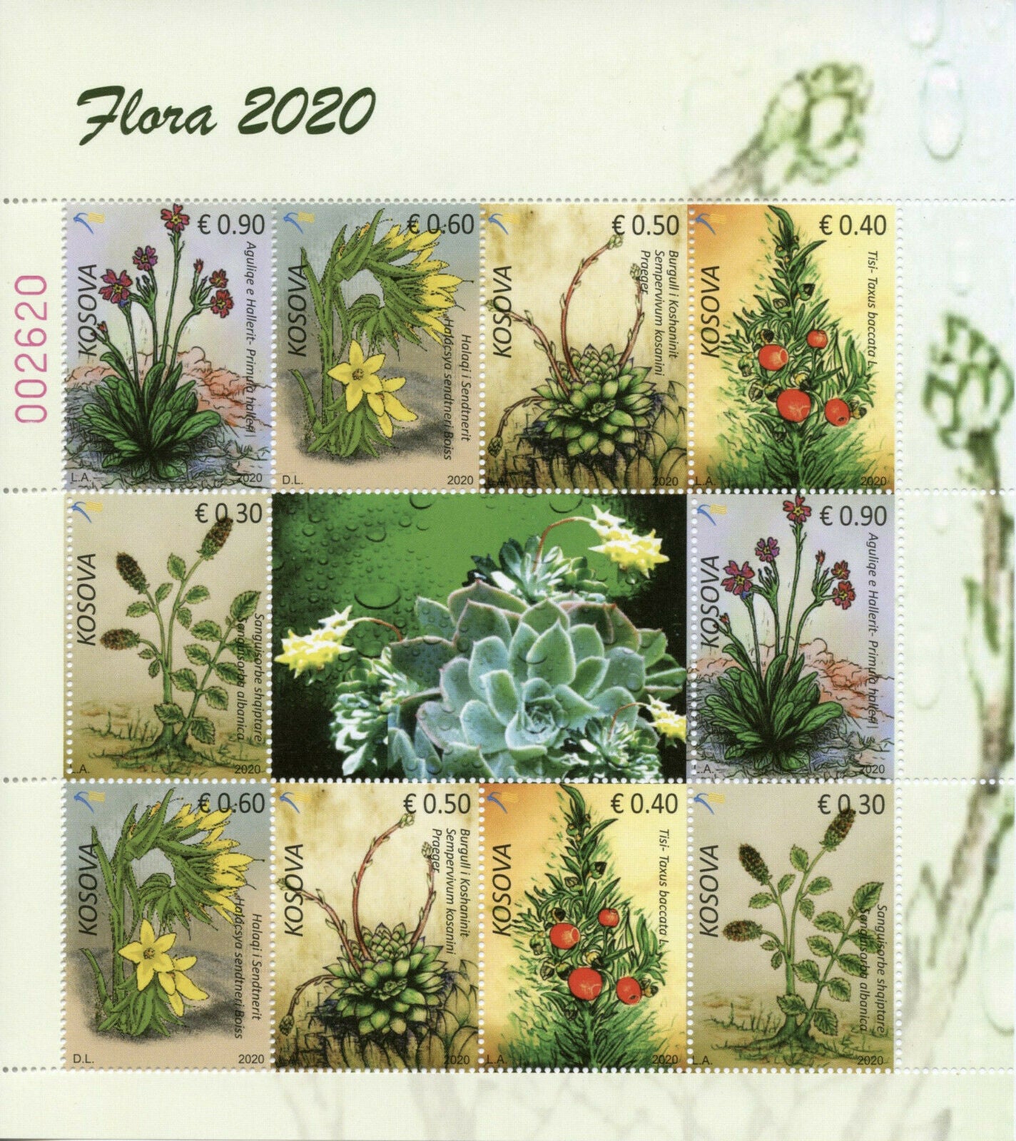 Kosovo Flowers Stamps 2020 MNH Flora Plants & Nature 10v M/S