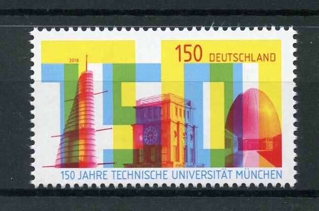 Germany 2018 MNH Munich Technical University 150th 1v Set Architecture Stamps