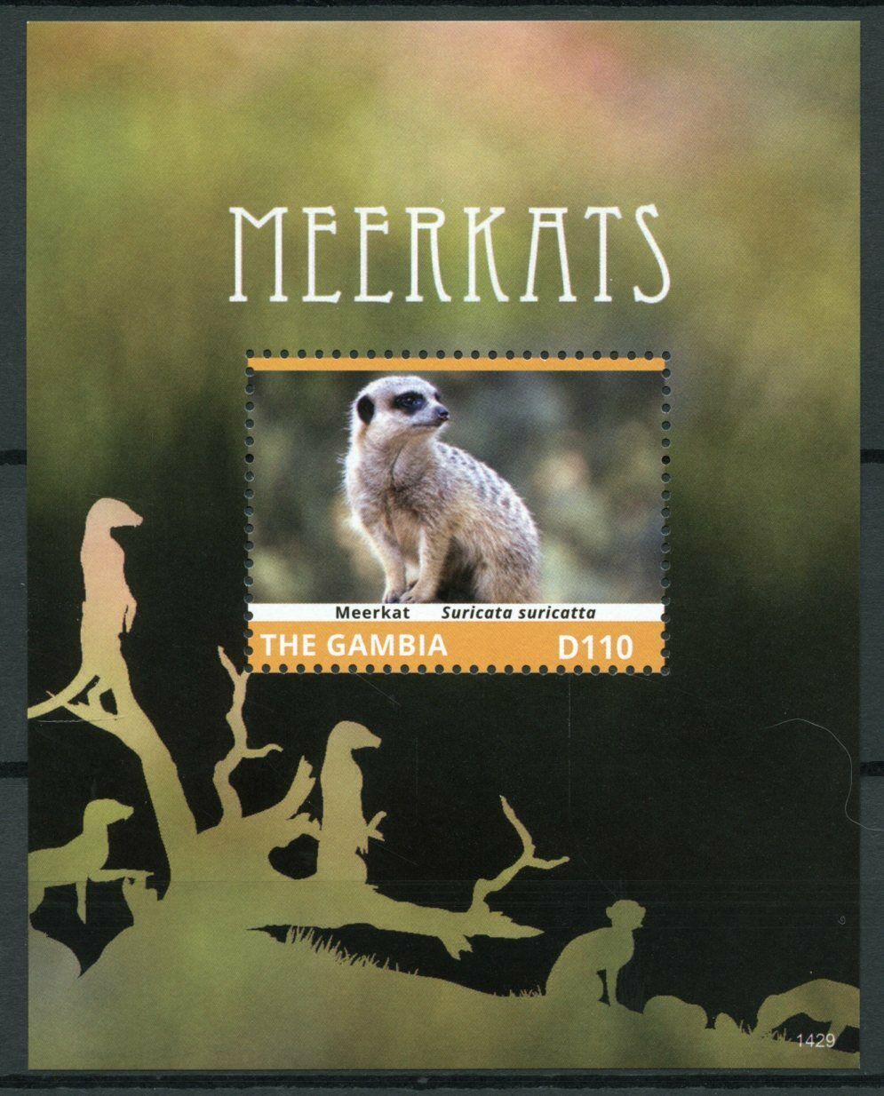 Gambia 2014 MNH Wild Animals Stamps Meerkats Suricata Suricata Fauna 1v S/S II