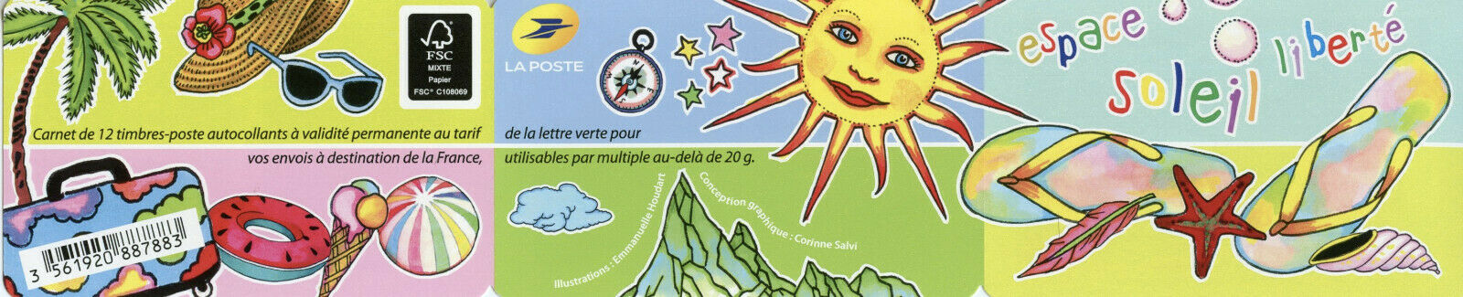 France Cartoons Stamps 2020 MNH Summer Seasons Butterflies 12v S/A Booklet