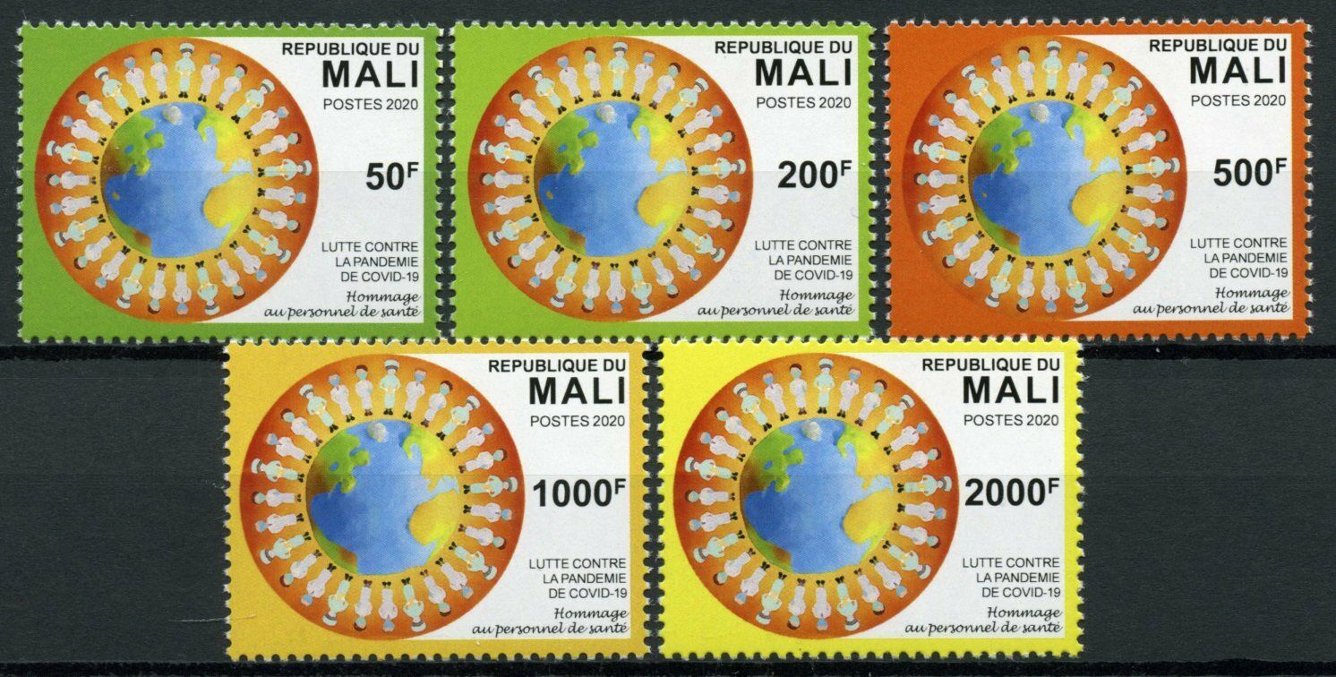 Mali 2020 MNH Medical Stamps Fight Against Corona Frontline Workers Covid-19 Covid 5v Set