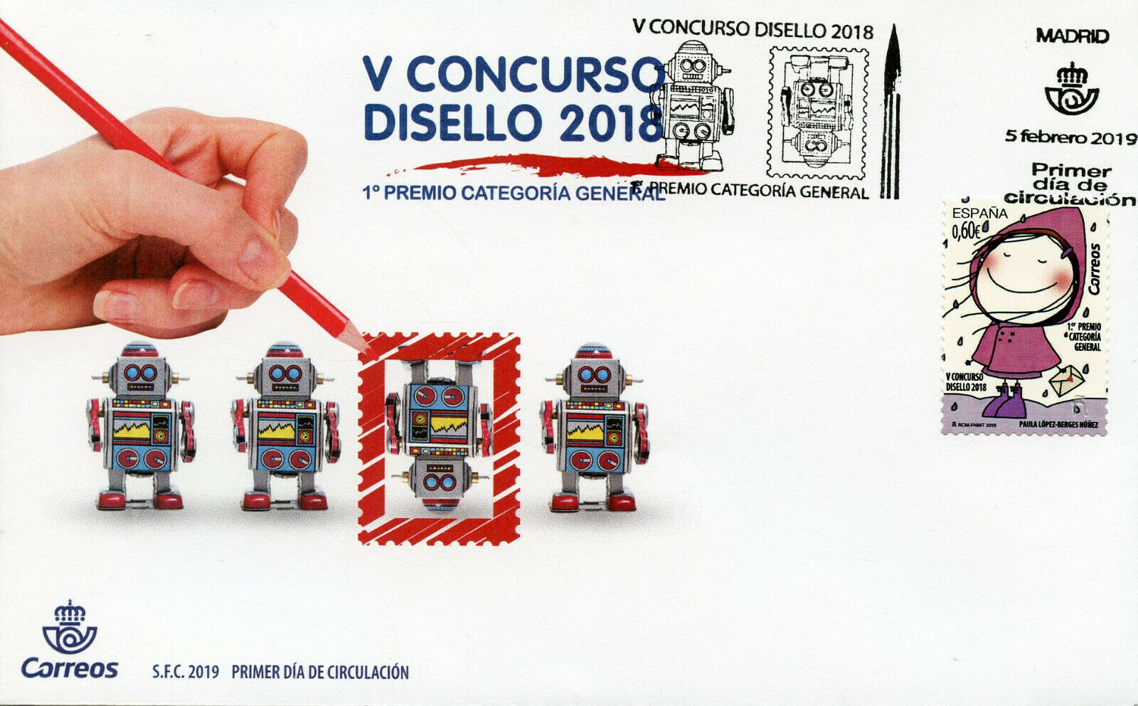 Spain 2019 FDC Disello Stamp Design General 1v Cover Cartoons Philately Stamps