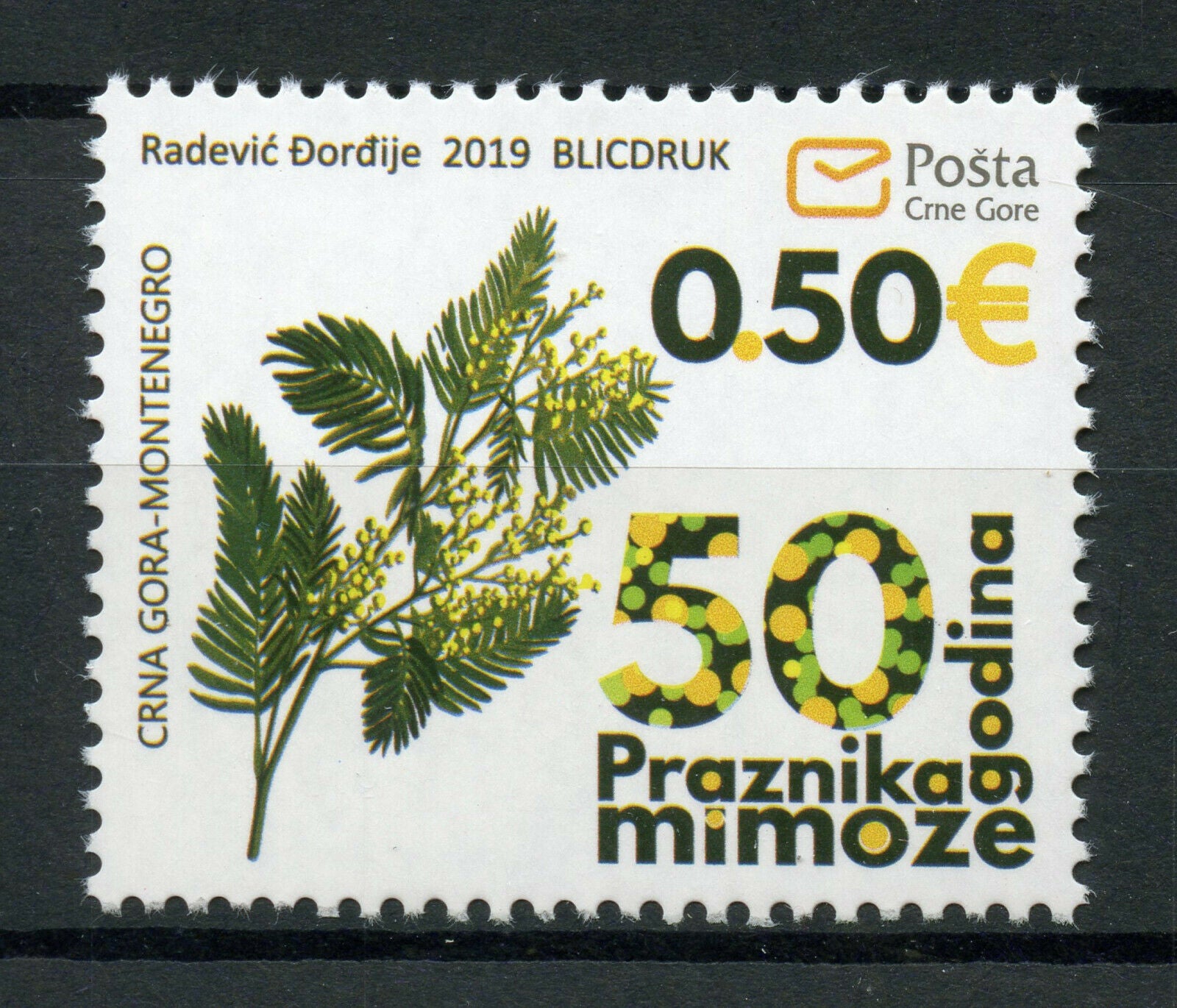 Montenegro 2019 MNH Mimosa Festival 50th Anniv 1v Set Plants Nature Stamps