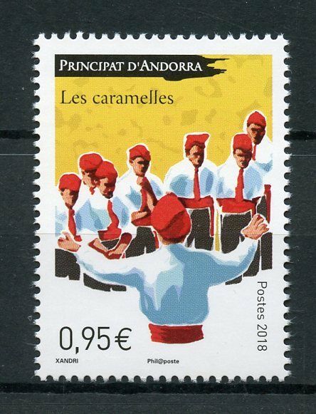 French Andorra 2018 MNH Caramelles 1v Set Music Cultures Traditions Stamps